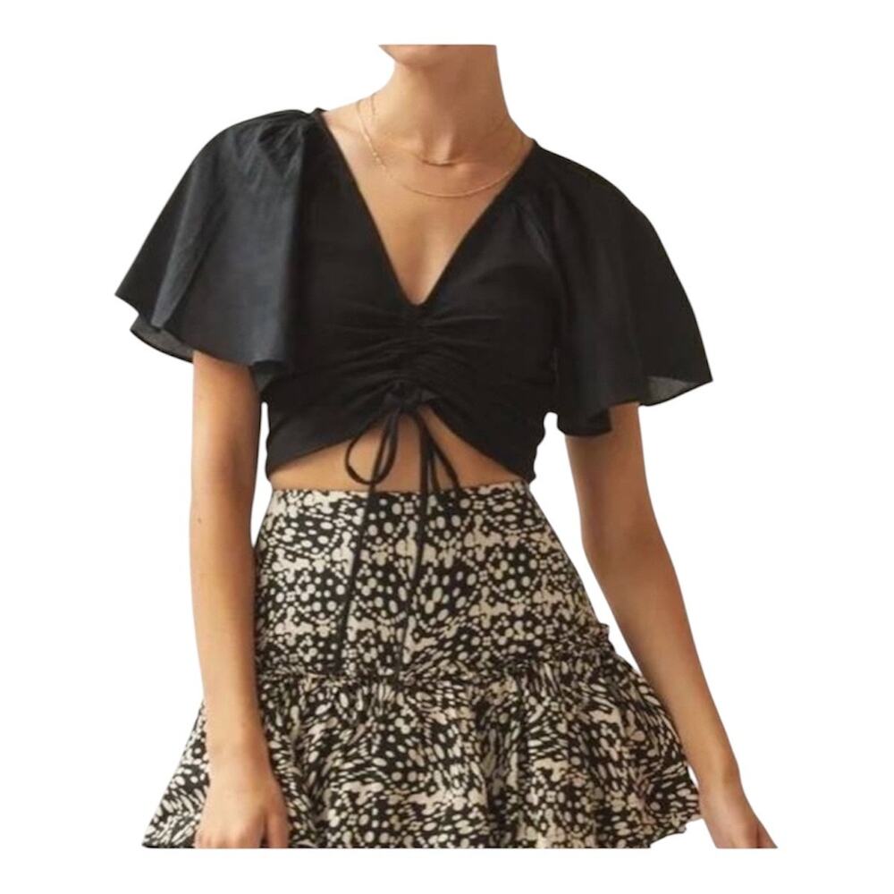 Anthropologie Maeve Top Women Small Black